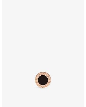 BVLGARI 18Ct Rose- And Onyx Single Stud Earring - Metallic