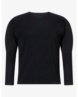 Homme Plissé Issey Miyake Basics Long-Sleeves Knitted Top - Black