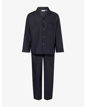 Derek Rose Paris Floral Cotton Pyjama Set - Blue