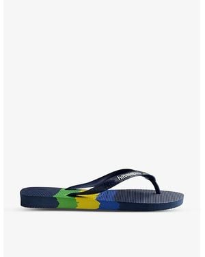 Havaianas Brazil Tech Rubber Flip-Flops - Blue