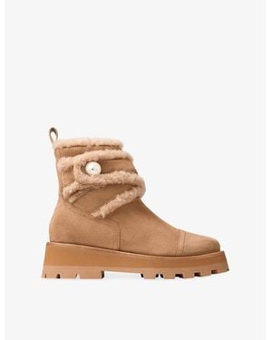 Jimmy Choo Meena Flat Suede Ankle Boots - Brown