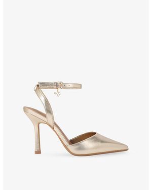 KG by Kurt Geiger Sugar Faux-Leather Sling-Back Courts - White