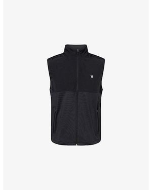 Vuori Sunday Element Logo-Print Woven Vest - Blue