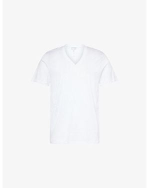 Hanro Cotton Sporty Cotton-Jersey T-Shirt - White