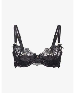 Lounge Underwear Arabella Balcony Lace Bra - Black