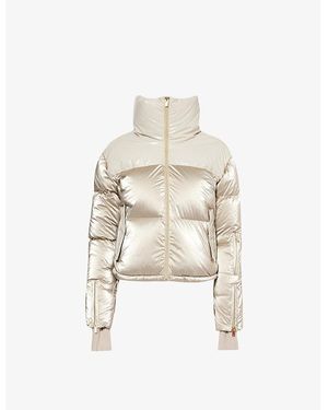 MY Sunday Ski Muse Cropped Relaxed-Fit Woven Jacket - Natural