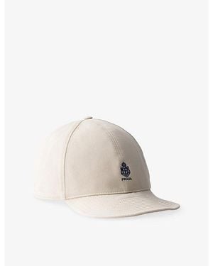 Prada Old Gabardine Cotton Baseball Cap - Natural