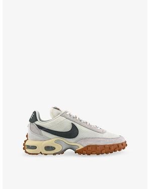 Nike Air Max Waffle Suede And Mesh Low-Top Trainers - White