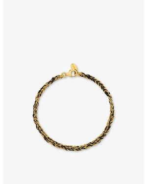 La Maison Du Couturier Assya Panama 18Ct-Plated Sterling- And Silk Friendship Bracelet - Metallic