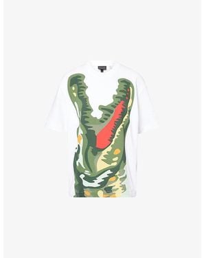 Lacoste Printed Round-Neck Cotton-Jersey T-Shirt - Green