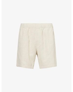 PAIGE Elijah Linen-Blend Shorts - Natural