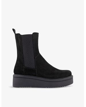 Vagabond Shoemakers Nubuck Tara Chunky-Flatform Leather Boots - Black