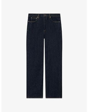The Kooples Mid-Rise Straight-Leg Denim Jeans - Blue
