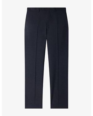 Sandro Straight Regular-Fit Wool Suit Pants - Blue