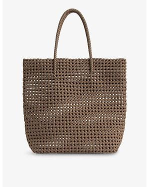 Reiss Nancy Woven Tote Bag - Brown