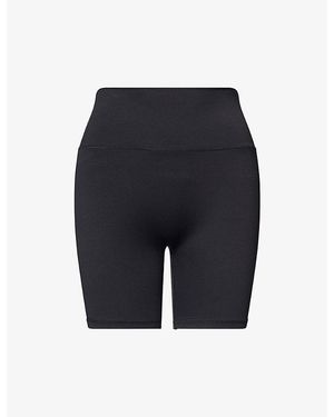 Sisterly Tribe Softsculpt High-Rise Stretch-Woven Shorts - Blue