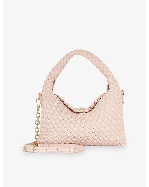 Dune Dinkydeliberate Mini Woven Faux-Leather Cross-Body Bag - Pink