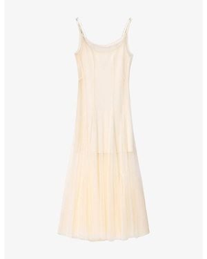 AllSaints Harmonia Round-Neck Woven Maxi Dress - Natural