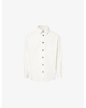 Loewe Anagram-Embroidered Cotton Overshirt - White