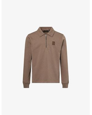 Belstaff Curator Logo Cotton Polo Shirt - Brown