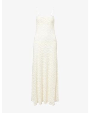 Pretty Lavish Verity Floral Lace Maxi Dress - White