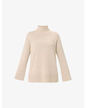 Sweaty Betty Alpine Funnel-Neck Knitted Jumper - Natural