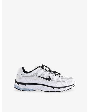 Nike P-6000 Leather And Mesh Trainers - White