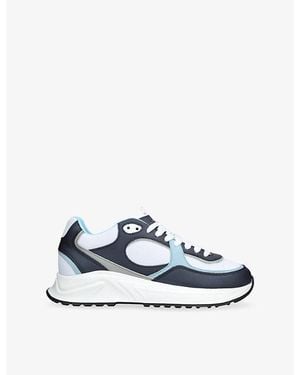 Cleens Onesixty Runner Suede And Mesh Sneakers - Blue