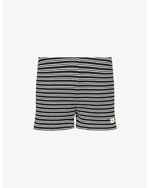 WE Are Tala Stripe Knitted Shorts - Black
