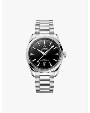 Omega 220.10.38.20.01.004 Seamaster Aqua Terra Rhodium-Plated Stainless-Steel Automatic Watch - White