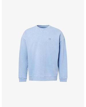 Loewe Anagram-Embroidered Cotton Sweatshirt - Blue