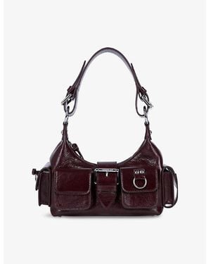 The Kooples Amelia Small Leather Shoulder Bag - Purple