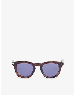 Tom Ford Icon Tf1326 Square-Shape Acetate Sunglasses - Blue