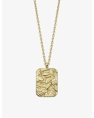 Astley Clarke Terra Strength Engravable Locket 18Ct-Vermeil Necklace - Metallic