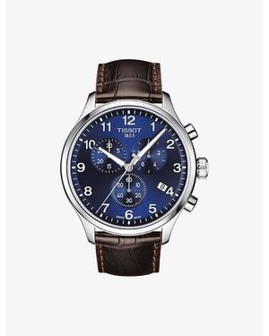 Tissot T116.617.16.047.00 Chrono Xl Classic Stainless-Steel And Leather Quartz Watch - Blue