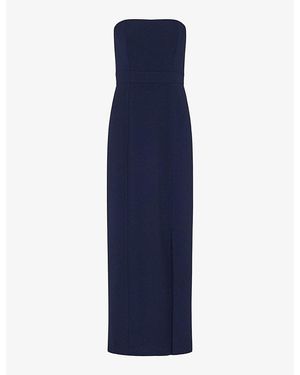 Whistles Gemma Strapless Jersey Maxi Dress - Blue