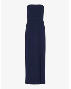 Whistles Gemma Strapless Jersey Maxi Dress - Blue