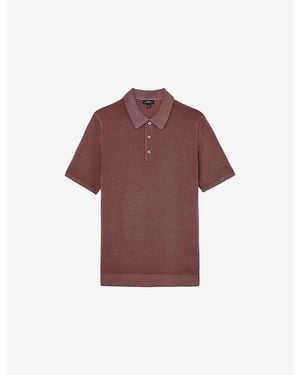 Reiss Jackdaw Regular-Fit Merino Wool Polo Shirt - Red
