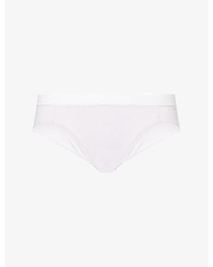 Calvin Klein Seductive Comfort Stretch-Woven Bikini Briefs - White