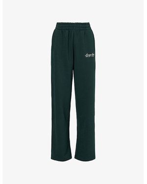 Lounge Underwear Classic Straight-Leg Cotton-Blend Jogging Bottoms - Green