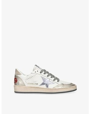 Golden Goose Ball Star Leather Low-Top Trainers - White