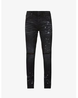 Purple Brand Slim-Fit Skinny Stretch-Denim Jeans - Black