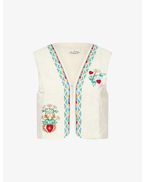 Agua Bendita Mabel Solstice Cotton Vest - White