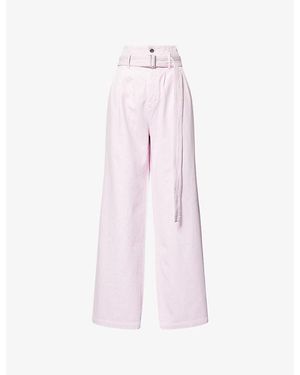 Agolde X Maria Mcmanus Corset Wide-Leg Denim Jeans - Pink