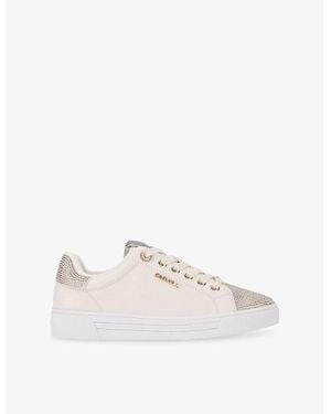 Carvela Kurt Geiger Daze Embellished Faux-Leather Sneakers - White