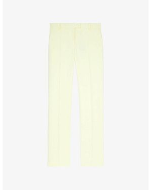 The Kooples Regular-Fit Straight-Leg Cotton Trousers - Yellow