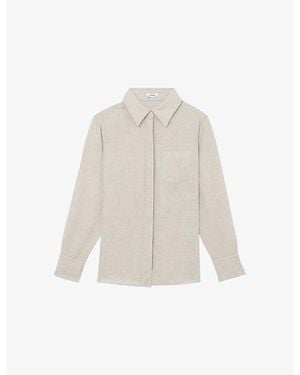 Reiss Belle Relaxed-Fit Linen Shirt - White