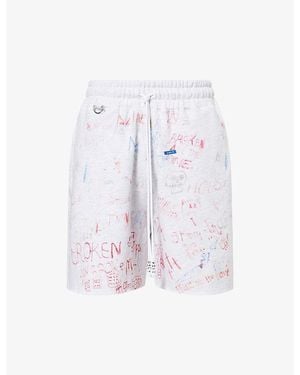 Paly Hollywood Joshua Tree Cotton Track Shorts - White