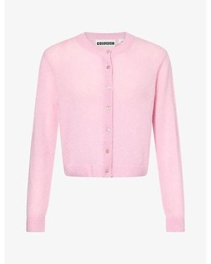 Crush Amara Cashmere And Silk Cardigan - Pink