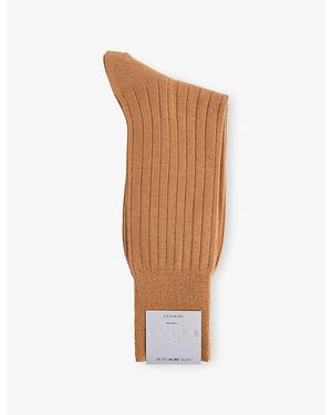 FALKE No 2 Finest Cashmere-Blend Crew-Length Socks - Brown